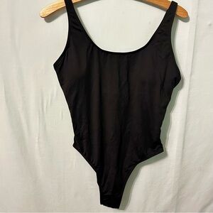 NEW with Tag Tempt Me 1 Piece Black Swimsuit Basic Classic Womens Large
